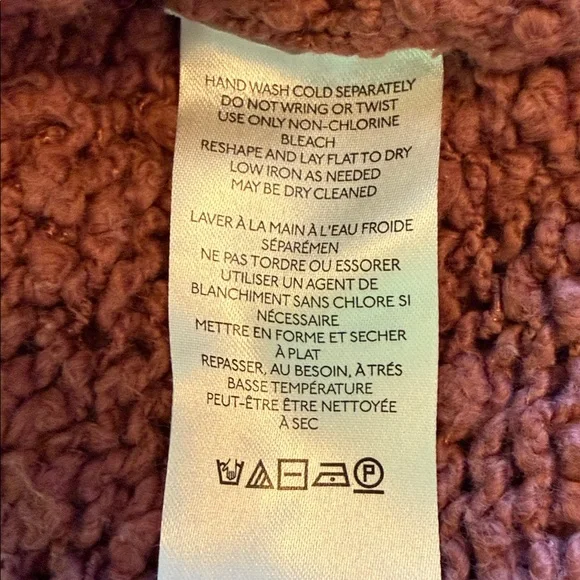 Free People Rosie Sweater Chutney Chunky Crop Pullover Drop Shoulder L - Picture 7 of 8